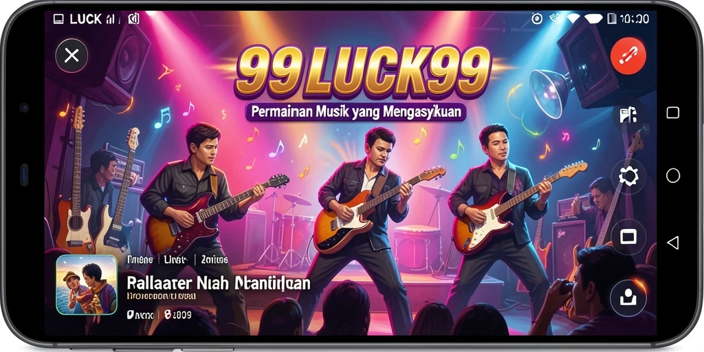 Tangkapan layar gameplay 99LUCK99 dengan berbagai lagu musik.