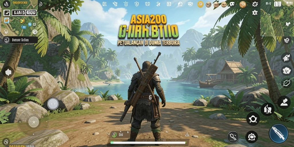 Tampilan epik dari gameplay ASIA200 di dunia yang terbuka.