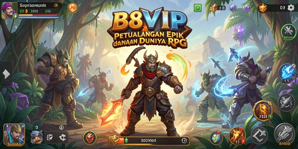 Tangkapan layar B8VIP menampilkan pertarungan seru di dunia RPG.