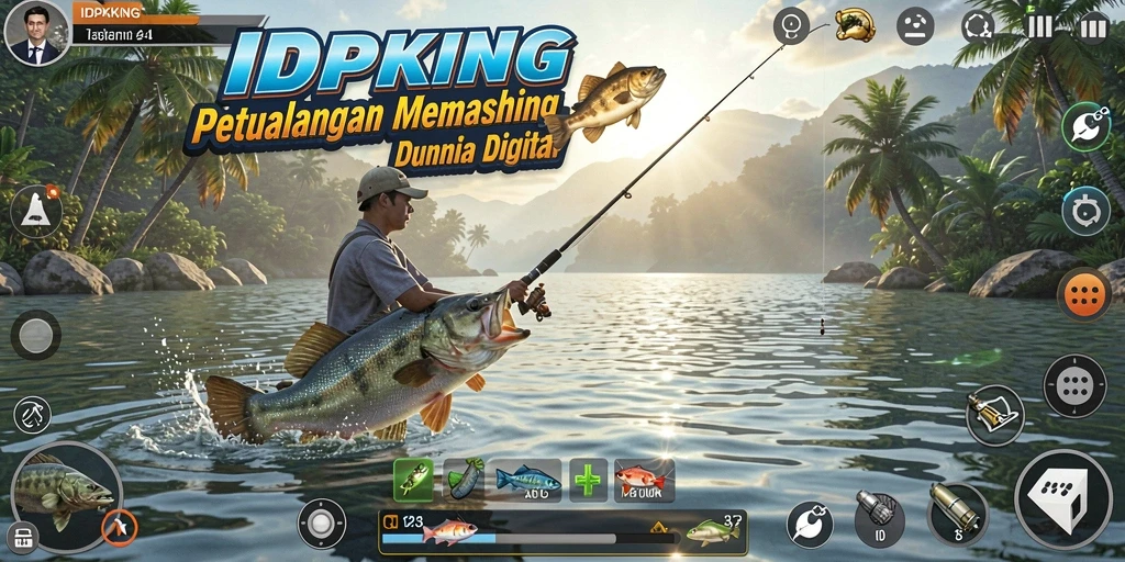 Tampilan gameplay <strong>IDPKING</strong> yang menyoroti pengalaman memancing yang seru.