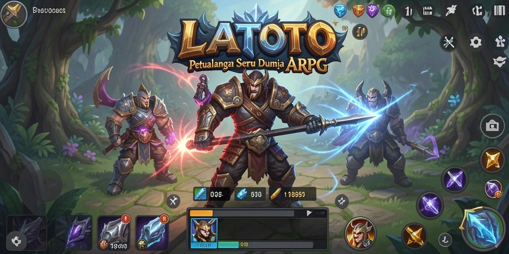 Tampilan gameplay LATOTO yang menampilkan pertarungan ARPG yang seru dan mendebarkan.