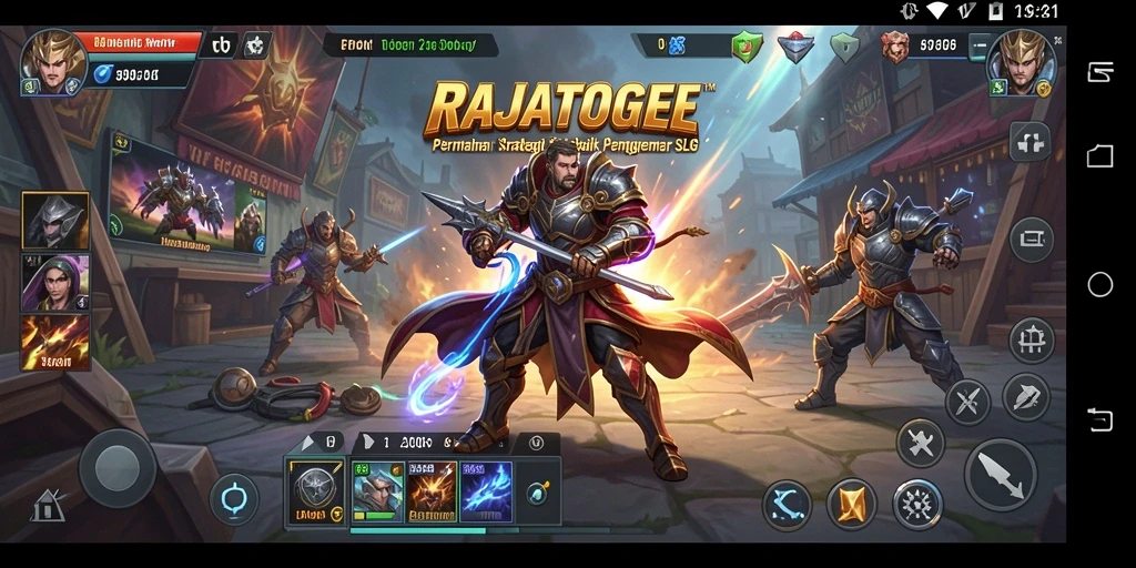 Screenshot utama gameplay RAJATOGEL yang menampilkan pertarungan seru.