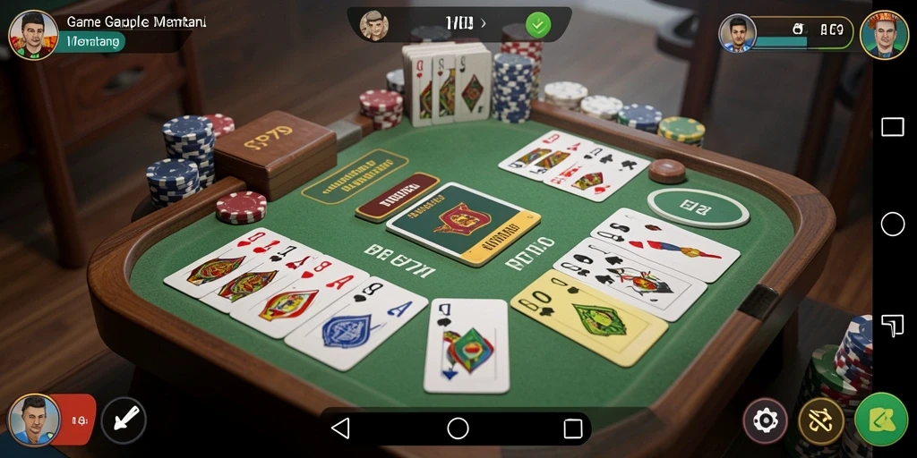 Tampilan seru gameplay Gaple di RP79 dengan teman-teman.