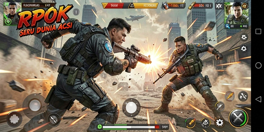 Gameplay RPOK dengan aksi pertarungan yang mendebarkan.