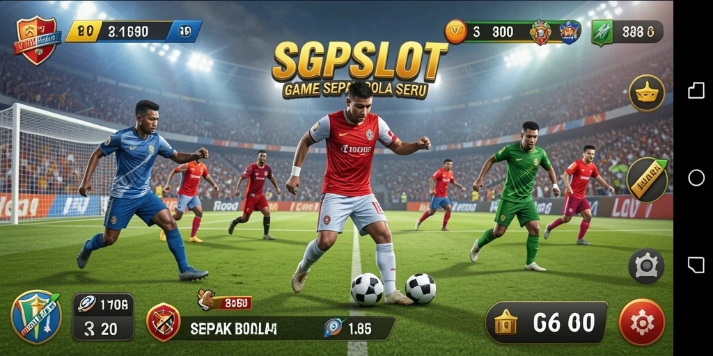 Tampilan gameplay menarik dari SGPSLOT dengan aksi sepak bola intens.